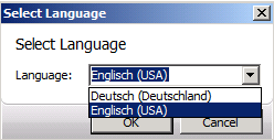 select language